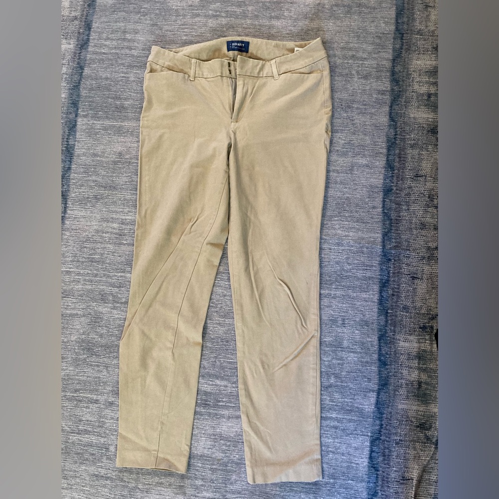 Old Navy Mid-Rise Pixie Khaki Pants - Size 10 Tall